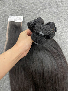 Nueva Llegada, Cabello Humano Vietnamita 100% Natural, Extensiones de Cabello Liso Natural, Doble Trama, Puntas Densas, Listo para Enviar - Product Image 1