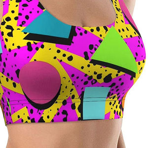 Sujetador Deportivo Sin Costuras de Soporte Medio para Mujer, Sublimado, de Alta Calidad, Transpirable, con Logotipo Frontal, Spandex/Nylon, Ropa Deportiva - Product Image 4