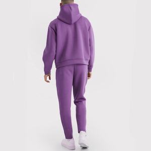 Personalizado Unisex Slim Regular Fit Track Suits Oversized Hoodie Set Plus Size Jogging Sweatsuits Streetwear 100% Algodón Invierno Logo - Product Image 5