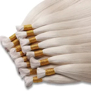 ผมต่อแท้สีบลอนด์แพลตตินั่มแบบเรมี่  ทรงตรง  แบบพันด้วยวงแหวนสีทอง รุ่นที่ 1 - Product Image 2