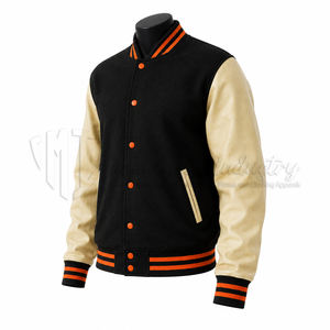Chaqueta Varsity de Béisbol Unisex, Resistente al Viento, Transpirable, Ecológica, con Letras Bordadas, Personalizable con Etiqueta Privada - Product Image 3
