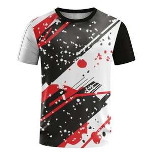 Camiseta de Franela Tejida para Hombre, 100% Algodón, Cuello Redondo, Deportiva, de Verano, Manga Corta, Corte Regular, Secado Rápido, Estilo Vintage, para Bádminton - Product Image 1