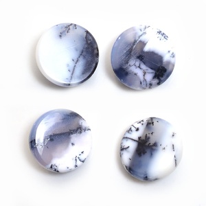 Opale Dendrite Naturelle de Qualité Supérieure, Coupe Ronde Rose, Pierre Précieuse Libre pour la Fabrication de Colliers, Bagues et Bijoux Faits Main – Toutes Tailles Disponibles - Product Image 1