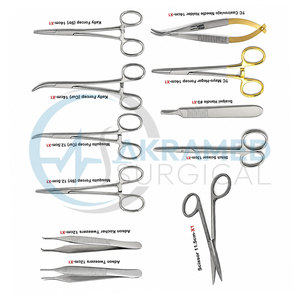 High Quality 11 Piece General Surgical Instrument Set Stainless Steel Reusable CE Certified Dissecting Forceps <b>Kit</b> - Product Image 3