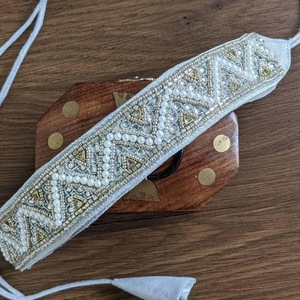 Hand Embroidered Beaded Bag <b>Strap</b> Replacement Adjustable Shoulder Handle Floral Pattern Accessory for Casual Travel - Product Image 6