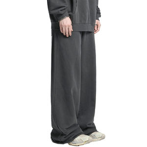 Pantalones Deportivos Casuales con Estampado Personalizado, Pierna Ancha, 100% Algodón, Corte Recto, para Hombres y Mujeres, Estilo Universitario - Product Image 5