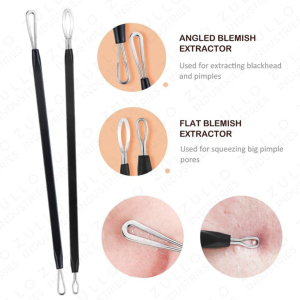 Professional Stainless Steel Blackhead Remover Kit Acne Extractor Pore Cleaning Facial Care <b>Tool</b> Set for Face and Nose - Product Image 4