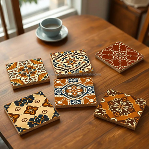 Ensemble de sous-verres en bois et émail fabriqués à la main sous-verres élégants et durables avec un design artistique parfait par ARTISAN CRAFT - Product Image 4