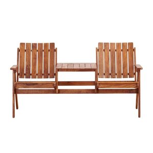 Luxury 2 Seater <b>Bench</b> Chair Wooden Seating with Wooden Frame for Living Room Bedroom Premium Home Furniture - Product Image 5