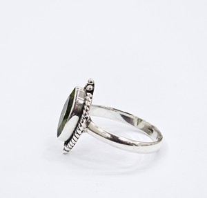 Vintage Marquise Cut Peridot Gemstone <b>925</b> <b>Silver</b> <b>Ring</b> Oxidized Finish Jewelry Gift For Daily & Any Occasion Wear - Product Image 3