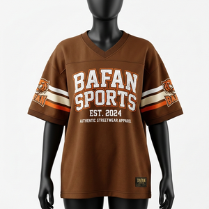 Maillot de football personnalisé pour femmes, 180 GSM, micro-mesh respirant en polyester, marron, orange, blanc, panneaux contrastés, maillot de football pour femmes - Product Image 1