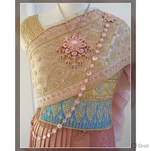 Royal Heritage Sabai Pastel Floral Chiffon Silk Fabric Women's Shawl India-Pakistan Elegant Patterned Design - Product Image 2
