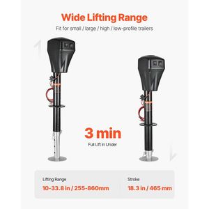 Presa elettrica elettrica per rimorchio RV e Camper Jack per sistemi elettrici RV Jack 5000 Lbs nero - Product Image 4
