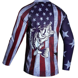 Maillot de pêche personnalisé en gros UPF50+ Protection solaire Respirant Séchage rapide Imprimé par transfert thermique 100% Polyester Manches longues - Product Image 3