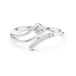 Anillo de Oro Amarillo de 14K con Diamante Cultivado en Laboratorio para Mujer |   Anillo de Oficina |   Diamante Cultivado Nuevo - Product Image 4