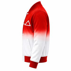 Delta |   Sigma |   Veste universitaire Theta pour femme en satin ombré, broderie de lettres grecques, boutons-pression, col et poignets en tricot côtelé, style universitaire - Product Image 5