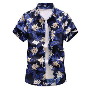 Chemises décontractées de haute qualité pour hommes à manches courtes, pour les vacances à la plage, chemise hawaïenne personnalisée avec impression intégrale pour hommes - Product Image 6