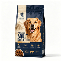Sacs en plastique personnalisés, emballages en sachets refermables pour aliments pour chiens et chats, emballages en sachets refermables en aluminium pour aliments pour animaux de compagnie, 1 kg, 2 kg, 3 kg, 5 kg