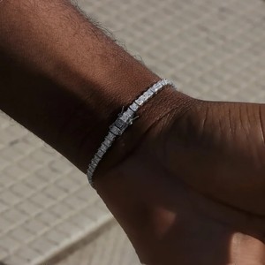 925 Sterling <b>Silver</b> Tennis for <b>Bracelet</b> Personalized Classic Hip Hop Iced Fancy Trendy <b>bracelet</b> VVS D Moissanite Fine <b>Bracelet</b> - Product Image 1