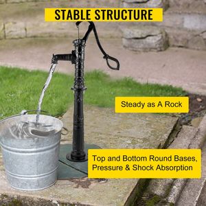 Supporto per Pompa d'Acqua Manuale in Ghisa Antica con Fori Preimpostati da 0,5 Pollici, Facile Installazione, Stile Retrò per Pozzi e Fosse - Product Image 6