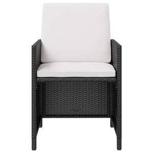 Ensemble de meubles d'extérieur noir et blanc crème, collection de meubles de jardin élégante - Product Image 4