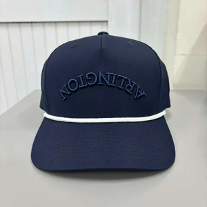 Mid Profile Solid Performance Rope Hats With 3D Embroidery Logo Custom Design Outdoor <b>Caps</b> For Brand Curvel Brim Adult <b>Navy</b> Hats - Product Image 1