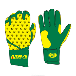 Wholesale Custom Leather Baseball Batting Gloves with <b>Hook</b> & Loop Closure Left Hand Padded Breathable Anti-Slip - Product Image 4