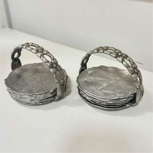 Sous-verres en laiton massif de qualité supérieure pour boissons - Ensemble de sous-verres vintage en métal doré martelé - Sous-verres durables anti-brûlure - Product Image 6