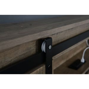 Base de Cama Queen Size Estilo Rústico con Luces LED, Estación de Carga, Cabecera de Madera Rústica y 2 Cajones de Almacenamiento - Product Image 5