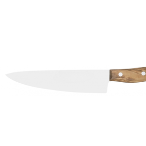 Couteaux de chef professionnels avec manche en bois naturel et trois rivets métalliques pour la découpe des légumes et la préparation quotidienne des repas - Product Image 1