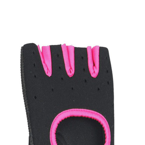 New Style Half Finger Fitness <b>Gloves</b> <b>Black</b> With Pink Trim Neoprene Gym Training <b>Glove</b> Unisex Pull On Design - Product Image 3