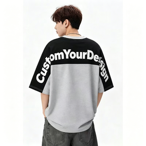 เสื้อยืดคอกลมแขนสั้นผู้ชายสีดำทรงปกติ ดีไซน์สั่งทำพิเศษ ผ้าเจอร์ซีย์คอตตอน 100% สวมใส่สบาย พร้อมโลโก้ด้านหน้า - Product Image 2