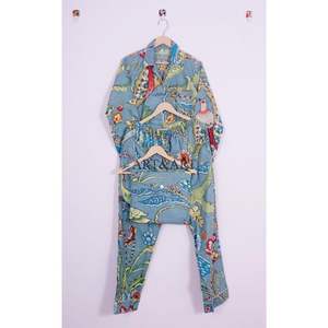 ชุดนอนผ้าฝ้ายลายพิมพ์มหาสมุทร ดีไซน์ใหม่ขายดีสำหรับฤดูร้อน สำหรับผู้หญิง มีหลายขนาดให้เลือกจากอินเดีย - Product Image 5