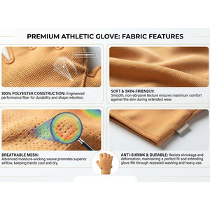 Gants de fitness légers pour femmes, en mélange de polyester, antidérapants, haute performance, pour entraînements en salle de sport, service OEM - Product Image 5