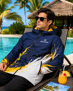SALSTAR Parka con Capucha para Hombre, Manga Larga, Impermeable, Deportiva, con Estampado, Poliéster, Cierre de Cremallera, Logotipos Personalizados, Suministro de Fábrica - Product Image 5