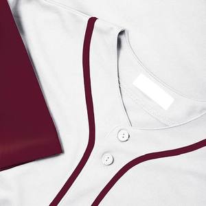 Factory Direct Selling Men's Baseball Jersey Short Sleeve Breathable Regular Fit Solid Color Sportswear Baseball Jersey - Product Image 3