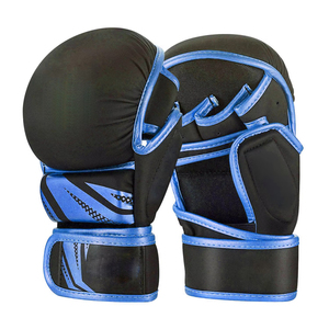 ถุงมือต่อสู้ MMA ถุงมือฝึกซ้อมที่สวมใส่สบาย สายรัดข้อมือปรับได้ วัสดุระบายอากาศได้ดี ดีไซน์ฝ่ามือเปิด สำหรับการออกกำลังกาย - Product Image 5