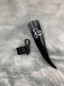 Handcrafted Genuine Viking <b>Drinking</b> Horn with <b>Stand</b> Royal Cup Set Ceramic Viking Horn for Mead Ale and Beer from india - Product Image 6