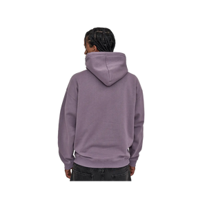 Sudadera con Capucha Extra Grande para Hombre, Color Sólido, Felpa, Informal, para Otoño, Morada, Corte Regular, Tejido de Algodón - Product Image 2