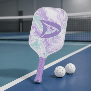 Pala de Pickleball de 16 mm, Diseño Marmoleado Morado, Agarre Antideslizante, Forma Estándar, para Adultos - Product Image 4