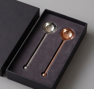 Stainless Steel Measuring Spoons Set Rose Gold Plated Long Handle Mirror Polish Minimalist Design For Kitchenware Use - Product Image 6