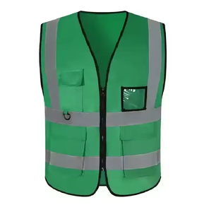 Veste réfléchissante haute visibilité NESTA SPORTS de haute qualité, gilet de sécurité pour chantier avec fermeture éclair - Product Image 2