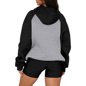 Sudadera con Capucha para Mujer de Alta Calidad, Hecha a Medida, de Corte Holgado, Color Sólido, con Bordado Personalizado en la Parte Delantera e Impresión de Logotipo Personalizado - Product Image 4