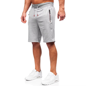 Shorts de luxe en tissu premium pour hommes, avec poches zippées, cordon de serrage à extrémités rouges et fermetures éclair utilitaires – Vente en gros - Product Image 3