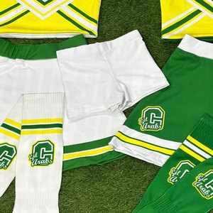 Custom Cheerleading Uniform Package Kit Sublimation Team Apparel Name Number Uniforms Bags <b>Socks</b> Deal Pack Cheer Team Sportswear - Product Image 5