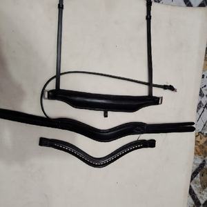 Venta caliente nueva brida de caballo de cuero genuino forma anatómica y cuello de cabeza ajustable acolchado suave fabricante Tack Shop India - Product Image 5