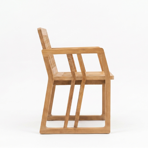 Fauteuil de jardin moderne en teck massif Sammen avec pieds à double angle, écologique et durable, pour utilisation en parc, designs personnalisés acceptés - Product Image 3