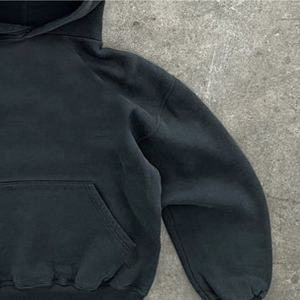 Sudadera con Capucha para Hombre, Estilo Urbano, Oversize, con Efecto Desgastado, de Forro Polar, con Estampado Vintage, de Gramaje Pesado y Corte Holgado - Product Image 4