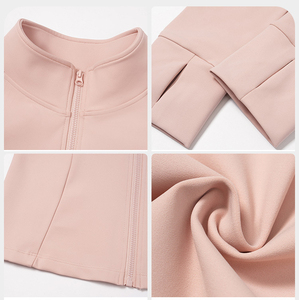 Custom Women <b>Yoga</b> <b>Jacket</b> Top Slim Fit Zipper Gym Fitness Wear Quick Dry Lightweight Running Sportswear Women <b>Yoga</b> <b>Jacket</b> - Product Image 3