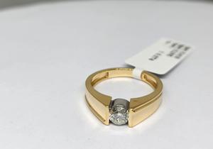 Standard Quality 5.410Gm 14K Yellow Gold Natural Brilliant Cut Luxury Solitaire Diamond Engagement <b>Ring</b> <b>Men</b> Women Rhodium Plated - Product Image 2
